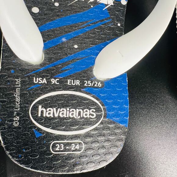 NWT Havaianas Storm Trooper Flip Flops Kids Star Wars Empire Strikes Back - Picture 4 of 5